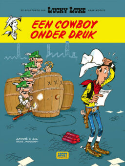 Lucky Luke (Nieuwe avonturen van) 11 - Cowboy onder druk, stripwinkel blunder